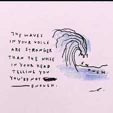 The waves in your voice are stronger than the noise in your head ...